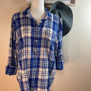 J Crew, size large, lightweight flannel shirt